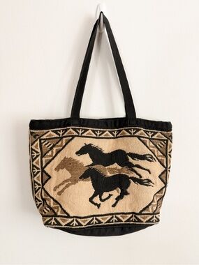 El Paso Saddleblanket Woven Horse Tote Bag